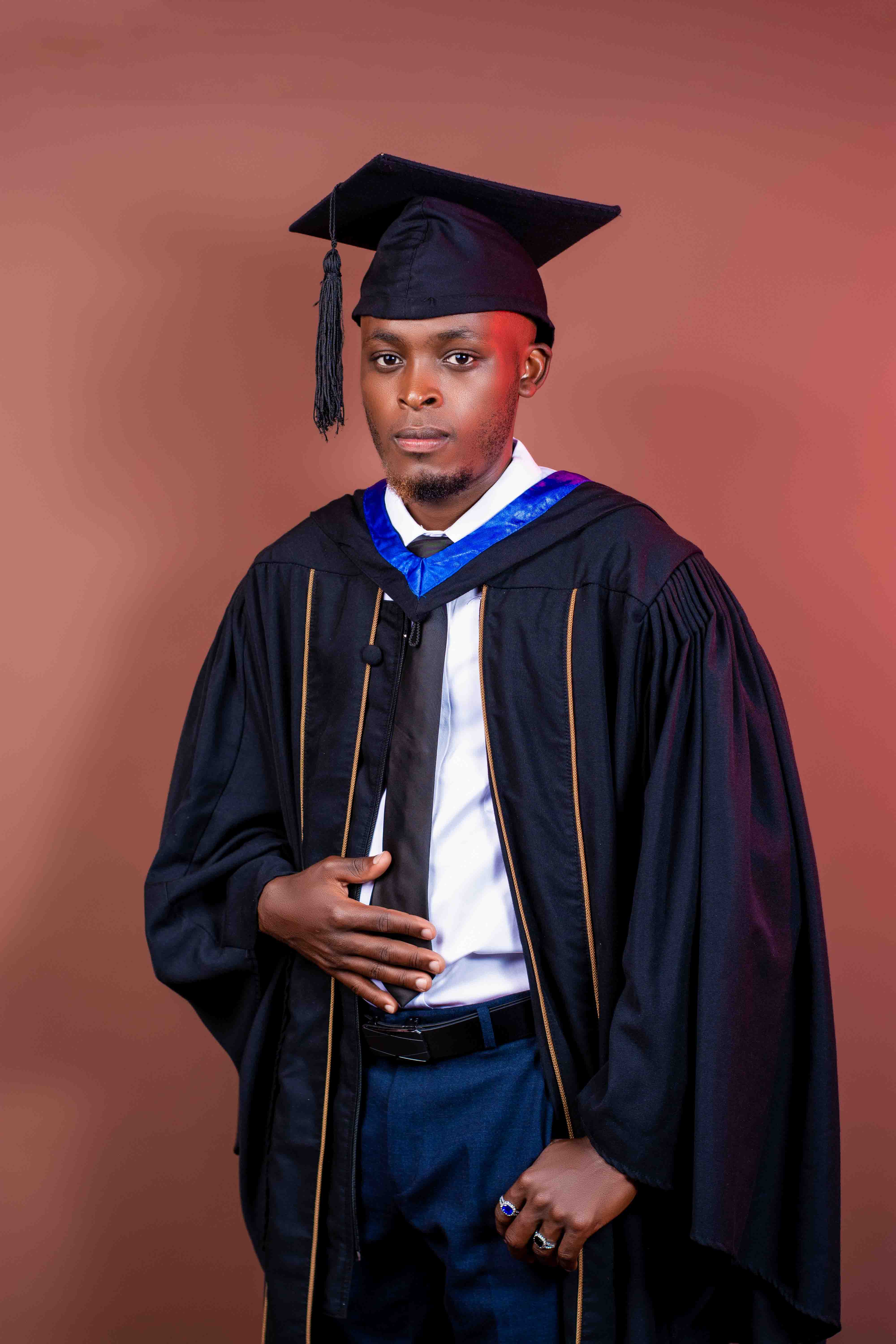 Graduation cap toss celebration